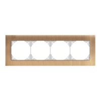 Telaio di copertura EDIZIOdue prestige 1×4 ottone champagne