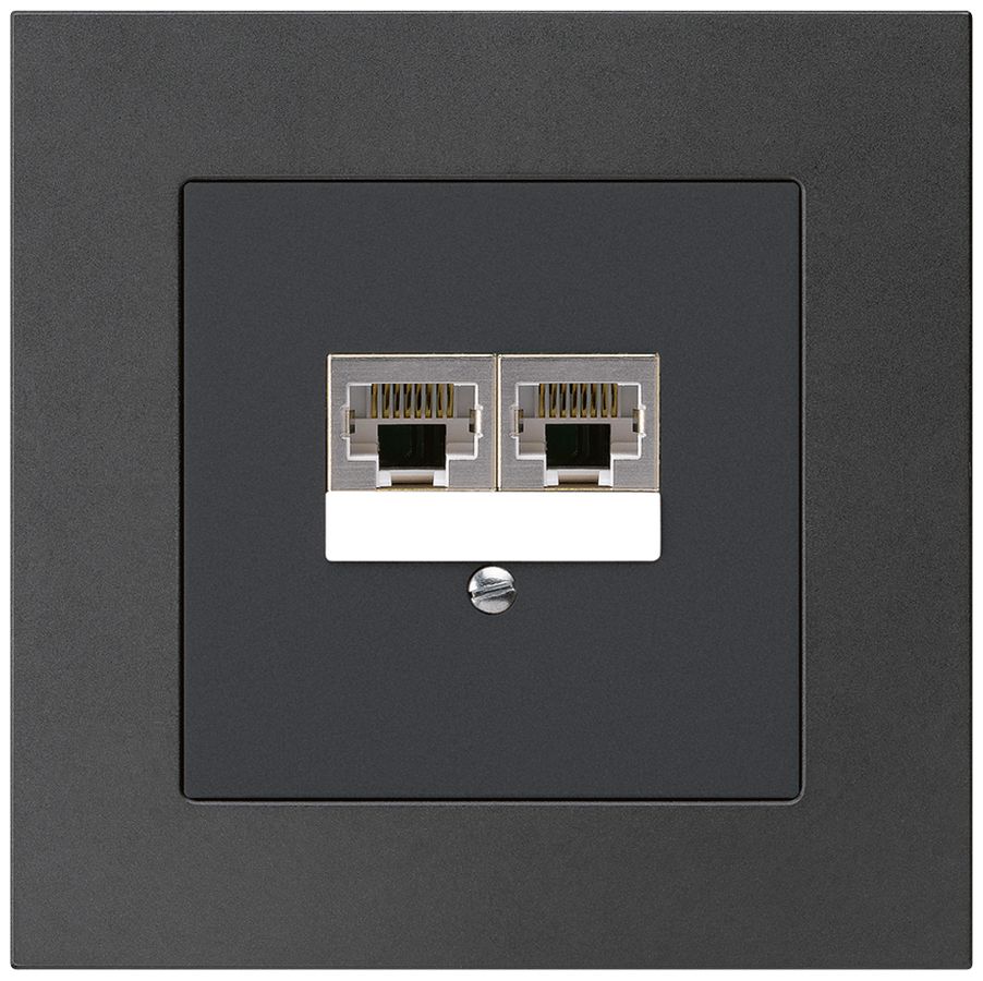 Boîte ENC kallysto.pro 2×RJ45s noir parallèle