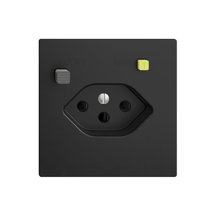 UP-Steckdose EDIZIOdue T13 FI 30mA F, schwarz