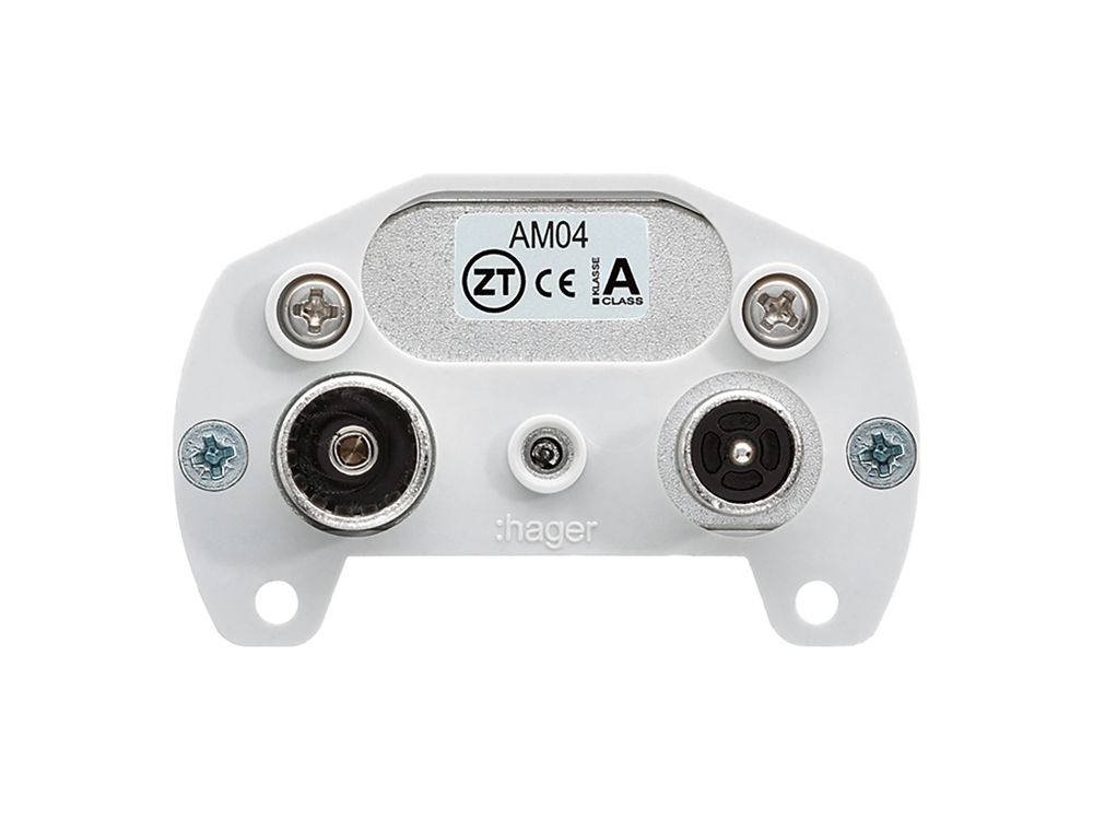 Einsatz zu R/TV-Dose Hager 14dB Durchgangsdose