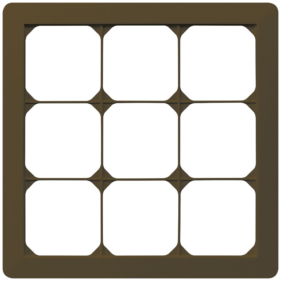 UP-Abdeckrahmen kallysto.trend 3×3 braun 214×214mm