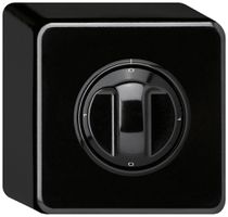 Interruttore rotativo AP basico 0/2L nero con manopola