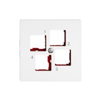 Montageset EDIZIO.liv EASYNET S-One SNAPFIX® gerade 4×RJ45 ws