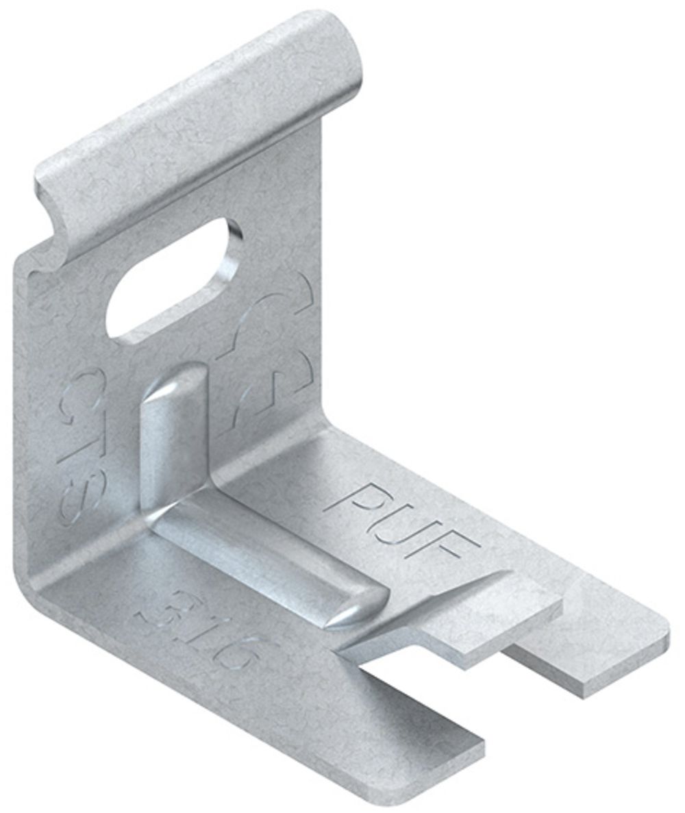 Fixation pour mur et support Niedax, pour chemin de câbles, zinguée au feu