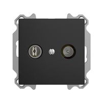 Prise TV-R ENC EDIZIOdue 11dB noir à large bande 5…2000MHz, FM