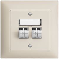 Presa audio INC Push Type EDIZIOdue FMI, 2×, kit di dicitura, crema