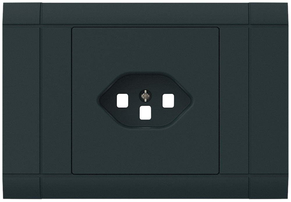 EB-Frontset kallysto für Einbausteckdose 1×Typ 23 Abdeckrahmen steckbar schwarz