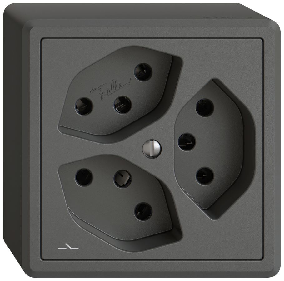 Presa AP EDIZIO.liv SNAPFIX® 3×T13 1×S grs