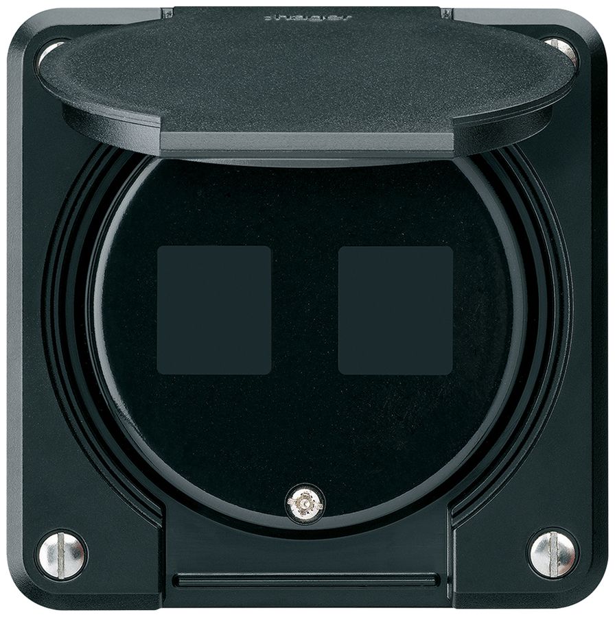 Kit di montaggio INC robusto HMS IP55 nero per 2×modulo per combinazione