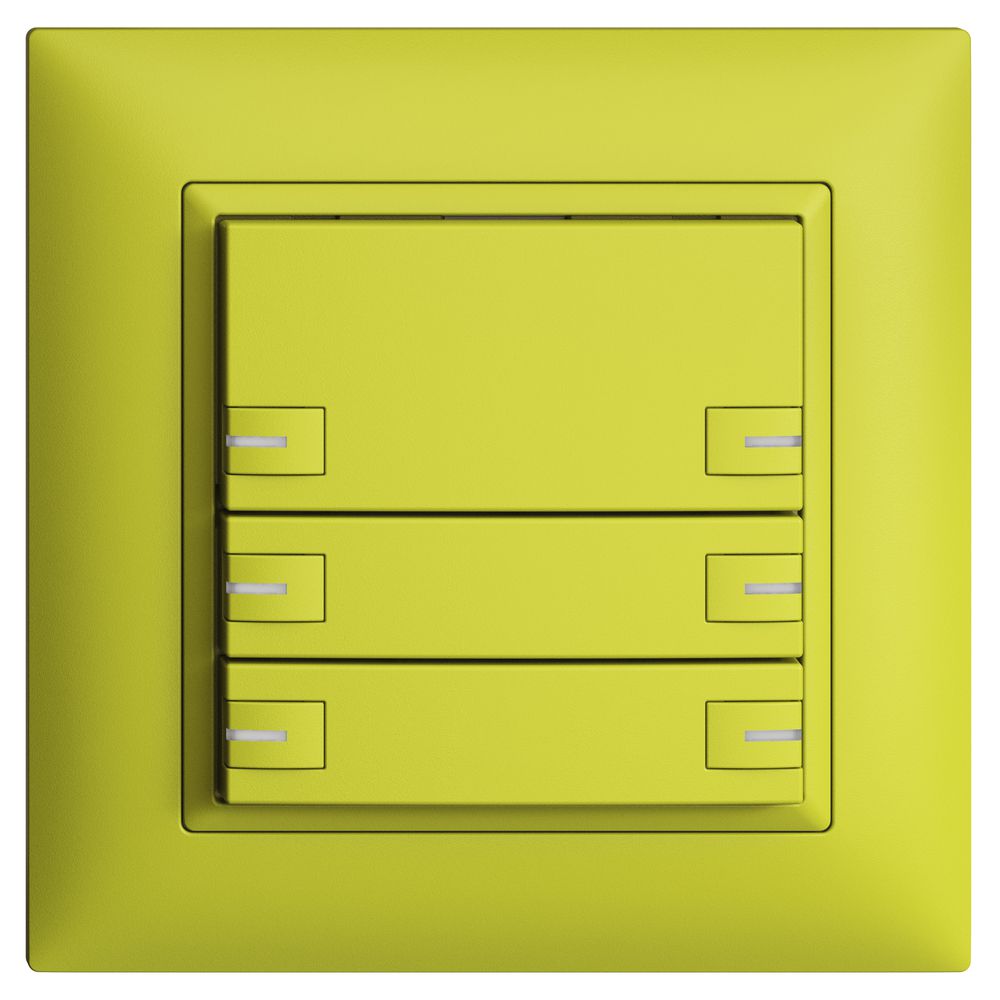Poussoir KNX RGB ENC EDUE FMI, 250mW, a.LED RGB, 6×poussoir, comm.1×touche, lem