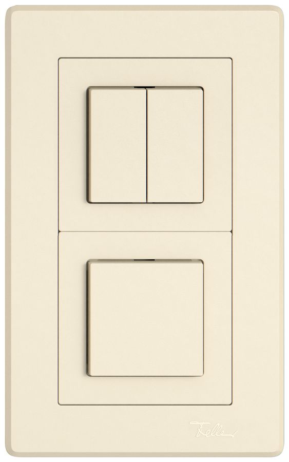 Combinazione INC EDIZIO.liv SNAPFIX® 2×1 156×96mm sch 1/3+3/1L+sch 3/1L crema