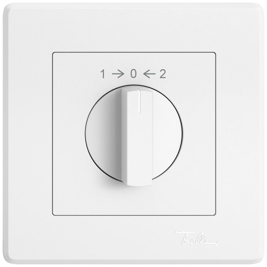 UP-Schwenktaster EDIZIO.liv SNAPFIX® 1->0<-2/1P mit Drehgriff ws
