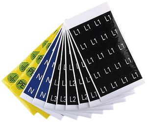 Étiquette p.marqueur d'appareil Weidmüller 16×16mm impression: PE, tissu jaune