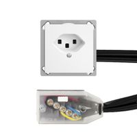 Prise INC EDIZIOdue T23 L2 blanc pour câble plat Technofil