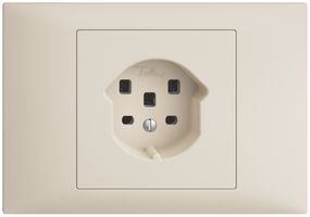 Presa INS EDIZIOdue T25 16A crema, con morsetti innest.