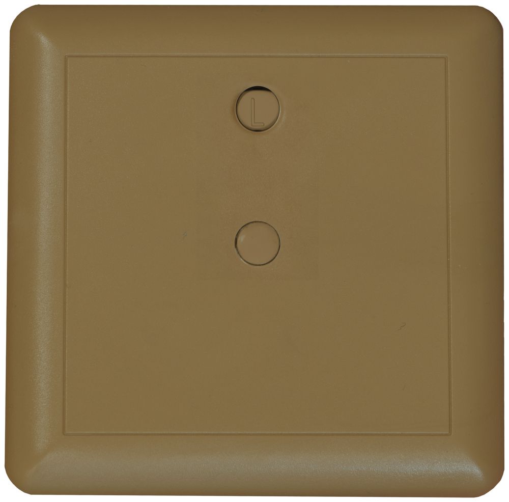 Steckdeckel Ammer, 115×115mm, mit Wählscheibe, Thermoplast, hellbraun RAL 1011