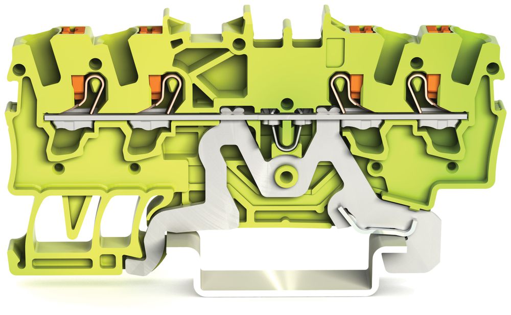 Borne de protection WAGO TOPJOB-S 1.5mm² 4L vert/jaune série 2201