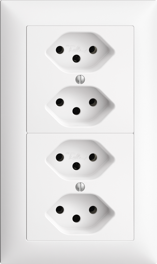 UP-Kombination Edue 2x1, Steckdose 2×T13 + 2xT13 ws