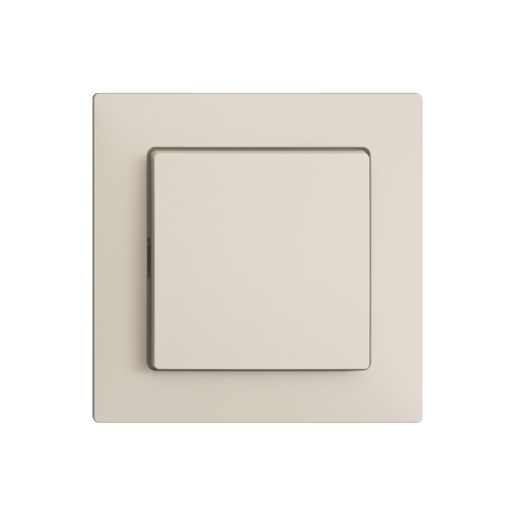 Frontset EDIZIOdue crema 60×60mm für Druckschalter