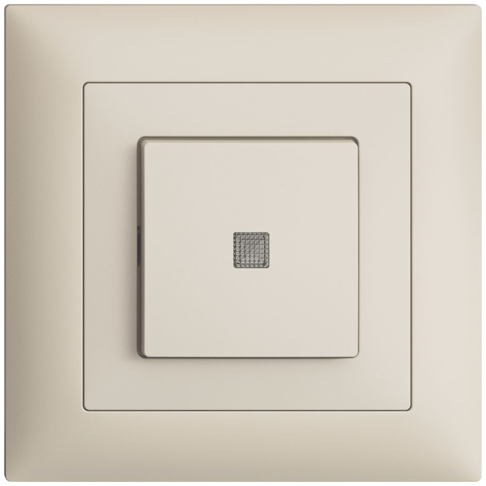 UP-Frontset EDIZIOdue crema 88×88mm mit Frontlinse