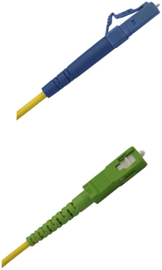 Câble patch FO WISI Simplex OS2 9/125μm G.657.A2 LCPC-SCAPC jaune 1m