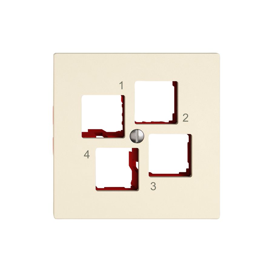 Montageset EDIZIO.liv EASYNET S-One SNAPFIX® gerade 4×RJ45 cr