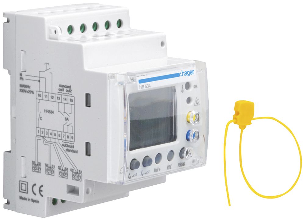 Differenzstromwächter Hager HR534 30…30000mA 0…1s Typ ?