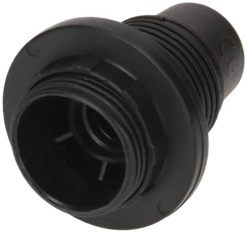 Fassung E14 Kunststoff M10×1 schwarz mit Randmantel