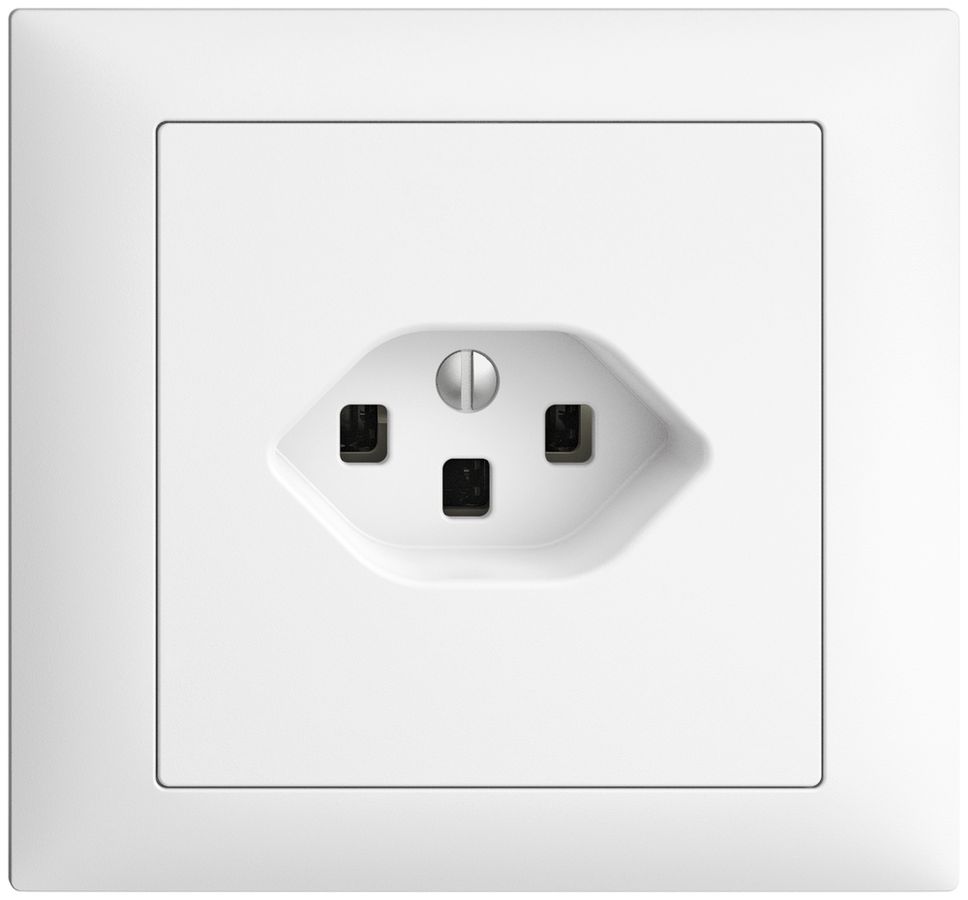 EB-Steckdose EDIZIOdue T23 16A weiss, mit Steckklemmen