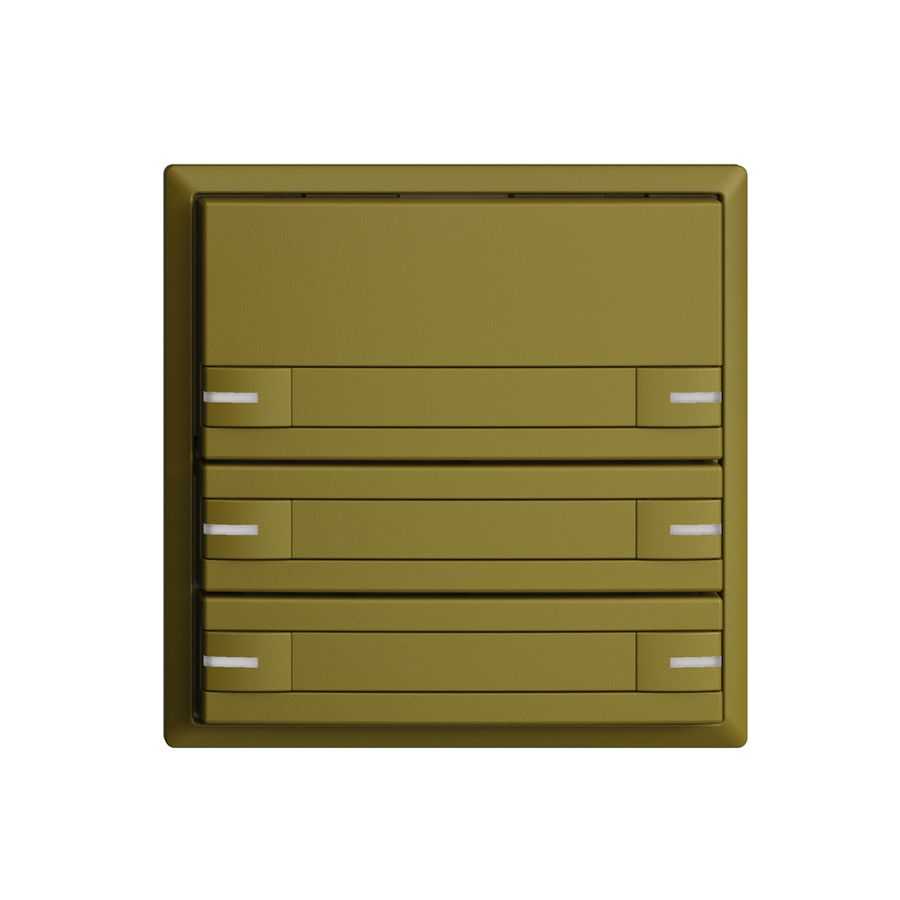 Poussoir KNX RGB EDUE, 250mW, a.LED RGB, a.papier, 6×poussoir, 1×touche, ov