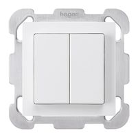 UP-Schalter kallysto 3/1P+AR/1 weiss mit Befestigungsplatte