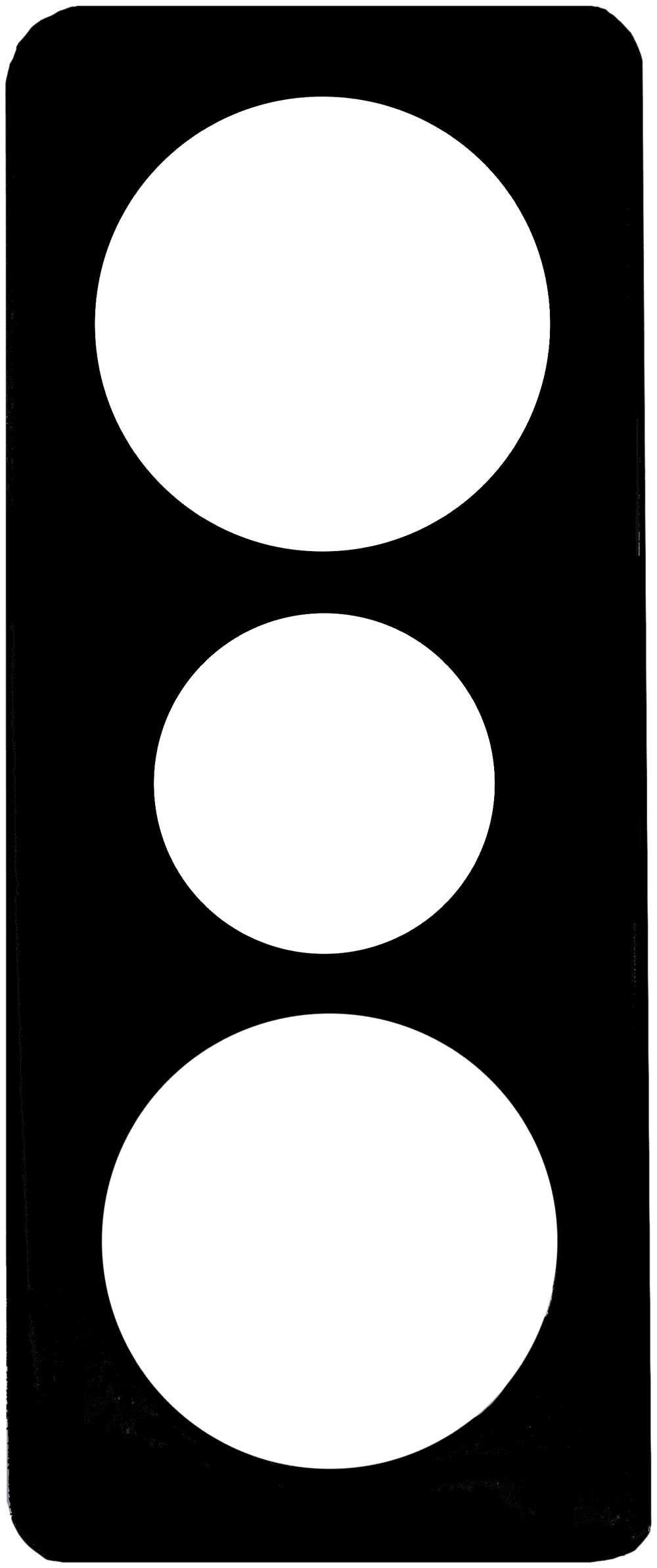 Placca di copertura 3×1 58-43-58mm nero