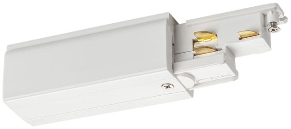 Endeinspeiser SLV für AP-Stromschiene S-TRACK DALI 3-phasig, PE rechts, weiss