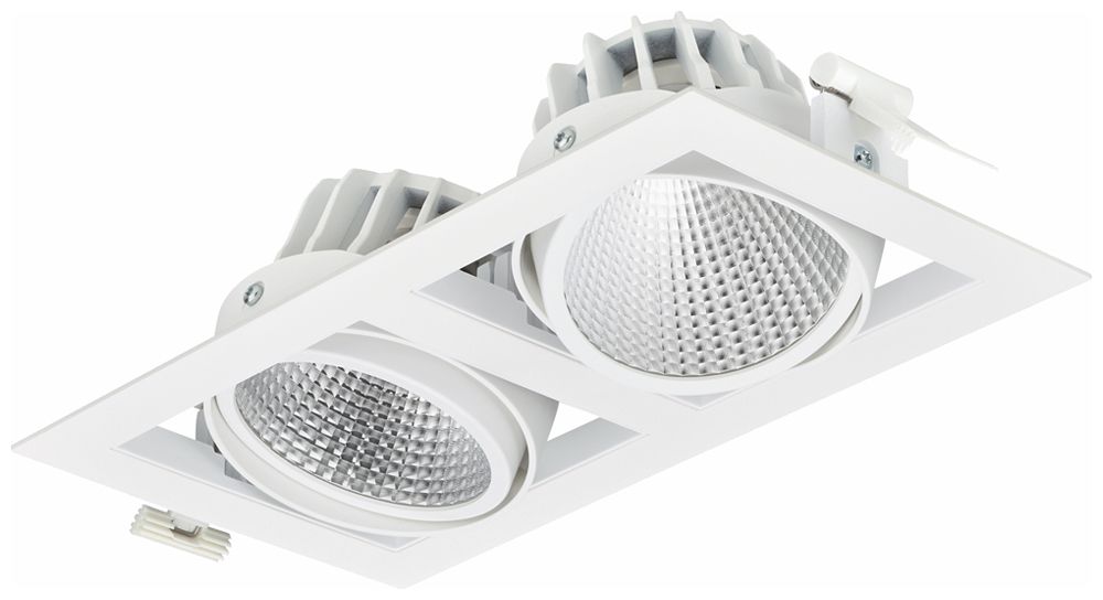 Downlight LED Philips GreenSpace GD352B 60W 7600lm 827 24° 324×174mm blanc