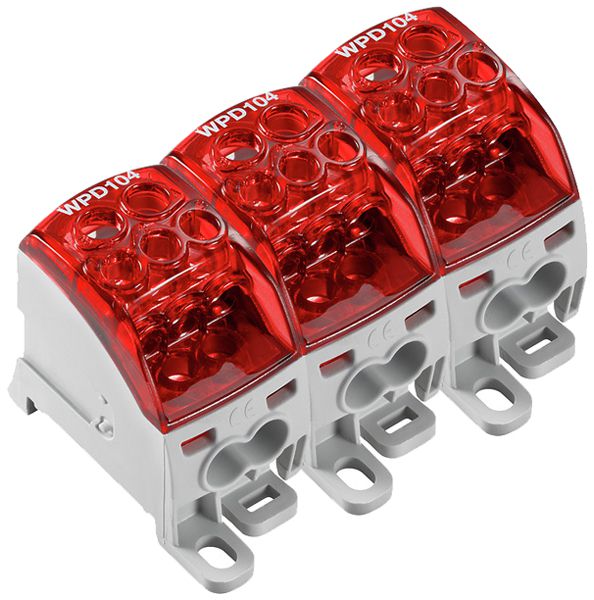 Bloc de distribution WM WPD 304 1P 164A 3×entr 15×sort 1.5…16mm² 1.5…25mm²