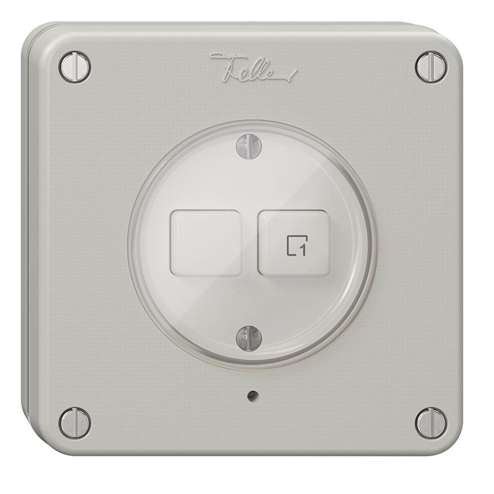 Station secondaire ENC 1K/2T pour interrupteur scène NEVO Wiser gris clair