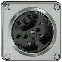 Prise ENC ELEMENT 3×type 23 1×S 16A 250V IP20 aluminium