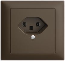 EB-Steckdose EDIZIOdue T23 16A coffee, Schraubklemmen