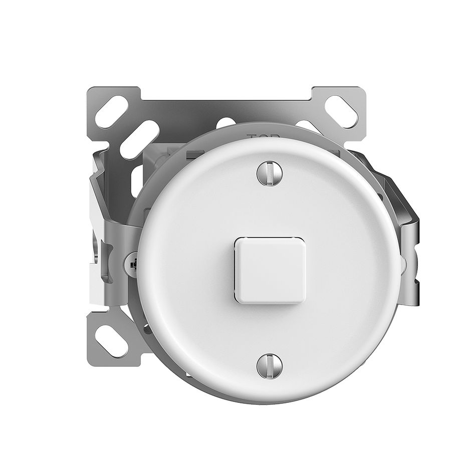 Poussoir KNX AP STANDARDdue 1×LED RGB, capteur de température, blanc, sans capot