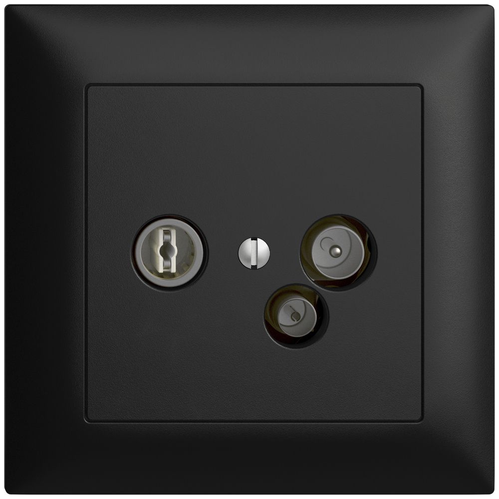 UP-Antennendose TV-R-Daten DD23 5…65MHz EDIZIOdue schwarz