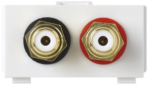 Modulo multimedia kallysto M3 con 2×Cinch dorato stagnabile bianco