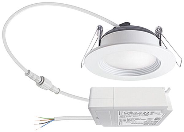 Downlight LED ESYLUX ELSA-2 Ø98 DALI 5W 4000K, 500lm, blanc