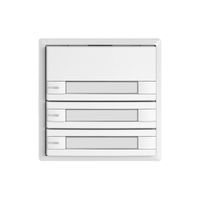 Poussoir universel EDIZIO.liv UNI SNAPFIX® 12…48V a.LED 3× comm.2T étiqu.bc