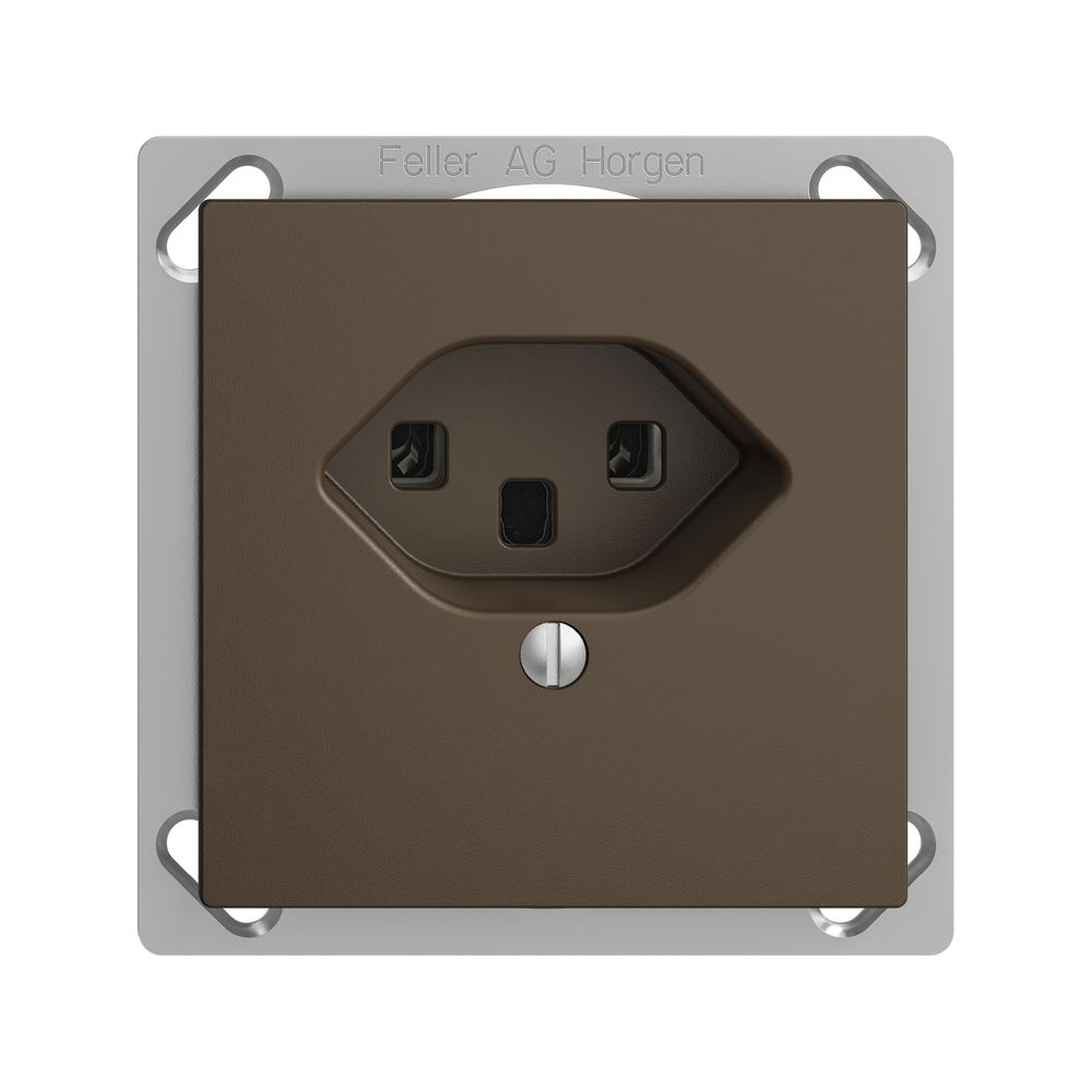 Prise INC EDIZIOdue T23 16A coffee, bornes à vis