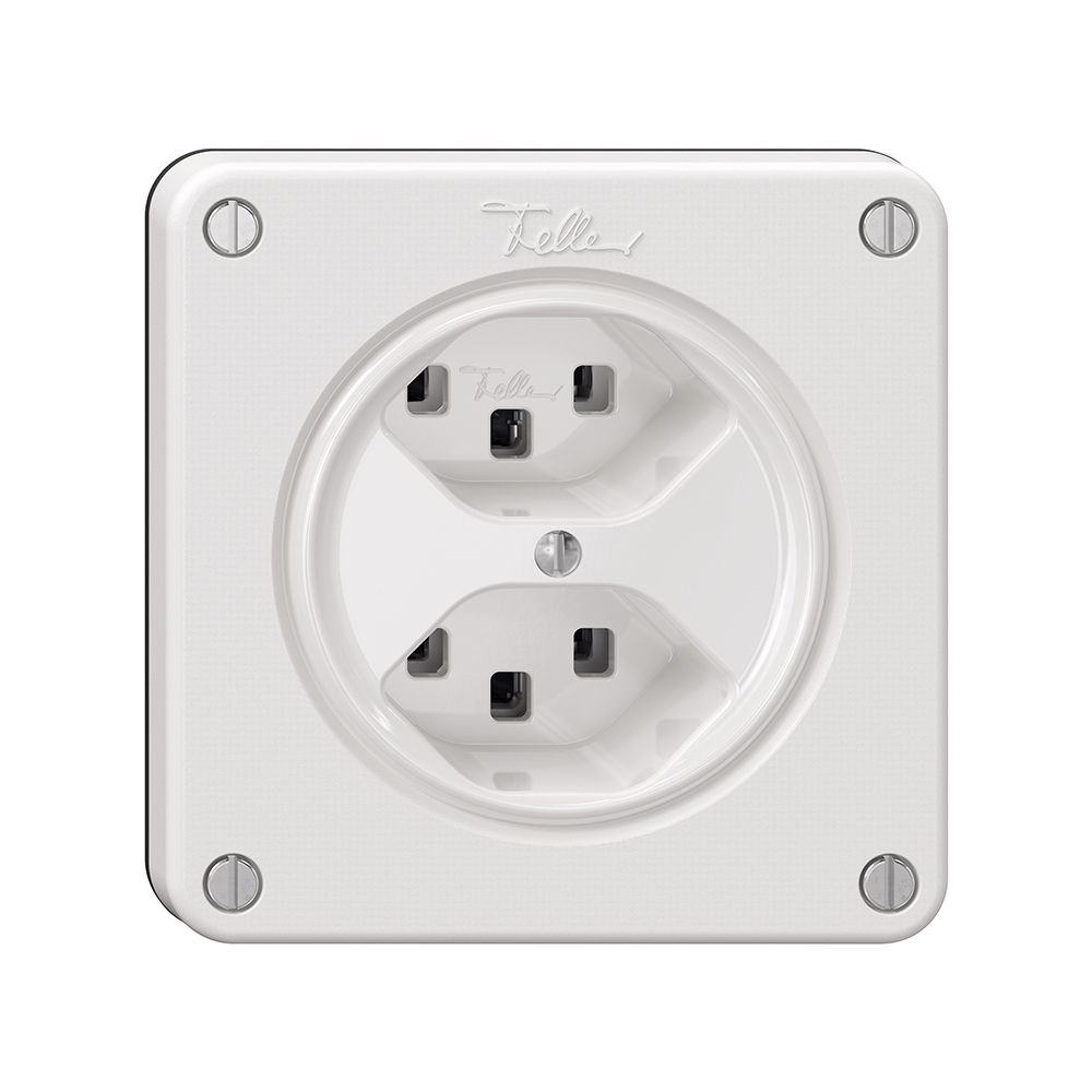 Prise NEVO, 2×T23, blanc