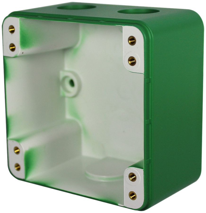 Quadro AP BSW robusto, 1×1 86×86×60mm IP55, verde