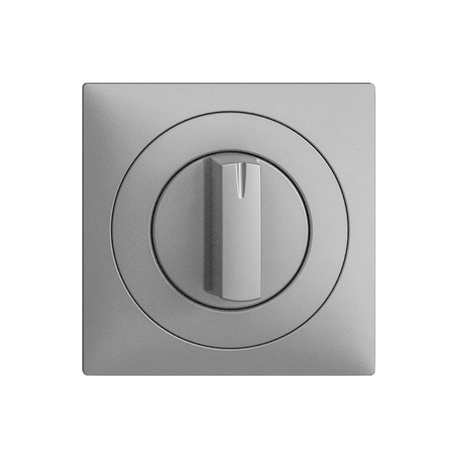 Kit frontal EDIZIOdue silver 60×60mm pour interrupteur rotatif