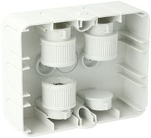 Boîtier AGRO, p.caniveau d.câbles, fixation par grille perforée, 120×95×40mm gr