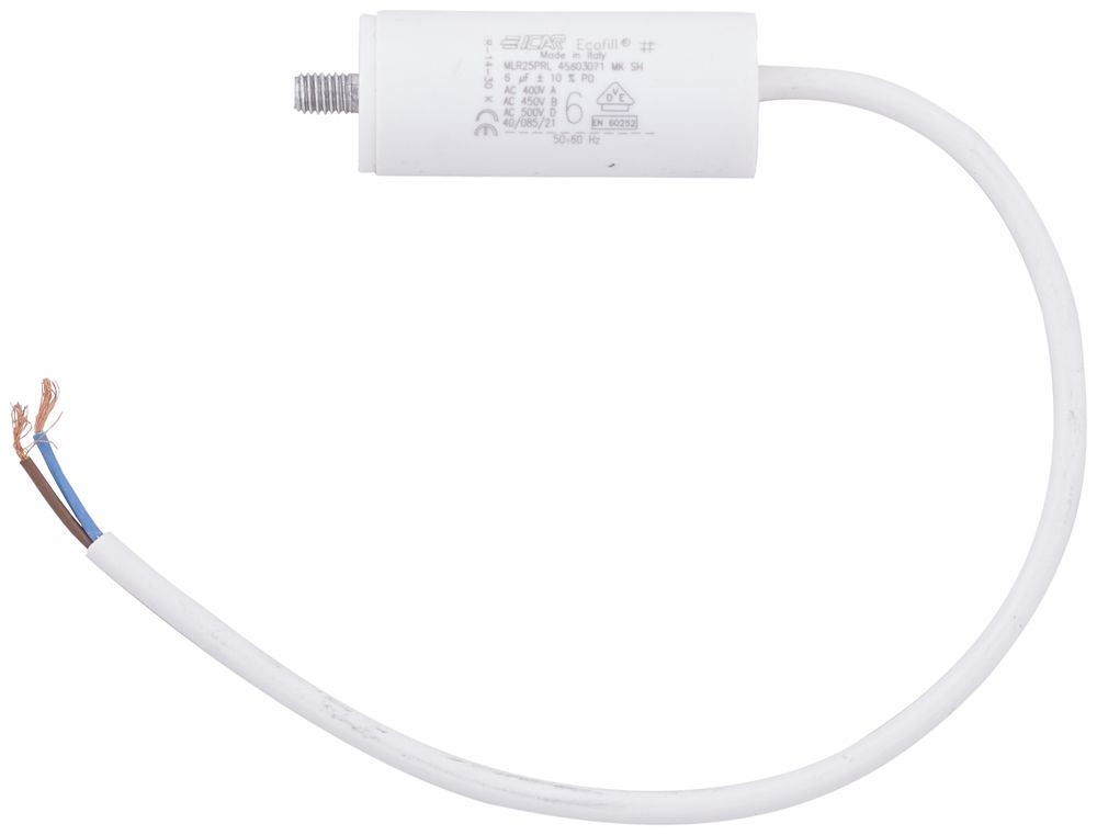 Condensatore ICAR MLR25PRL45603071 6µF 450V per motore Ø30×71mm