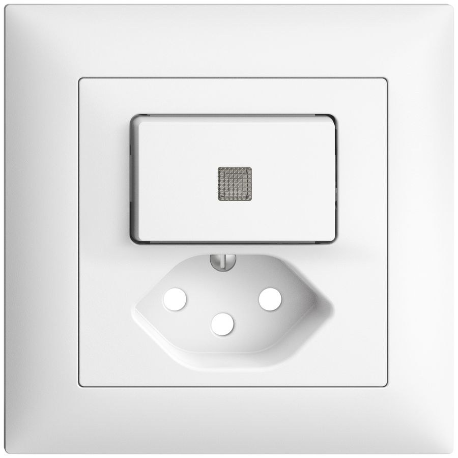 Kit frontal ENC EDIZIOdue blanc 88×88mm T13, lentille,